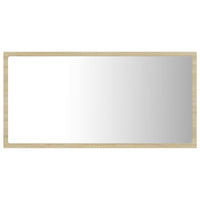 Specchio da Bagno-Specchio per il bagno  LED Rovere Sonoma 80x8,5x37 cm in Acrilico