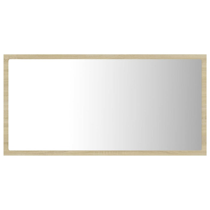 Specchio da Bagno-Specchio per il bagno  LED Rovere Sonoma 80x8,5x37 cm in Acrilico