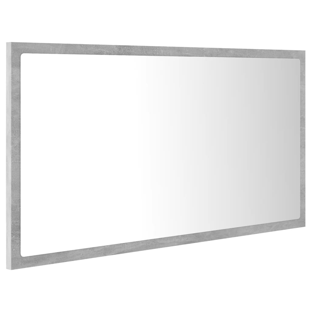 Specchio da Bagno-Specchio per il bagno  a LED Grigio 80x8,5x37 cm in Acrilico