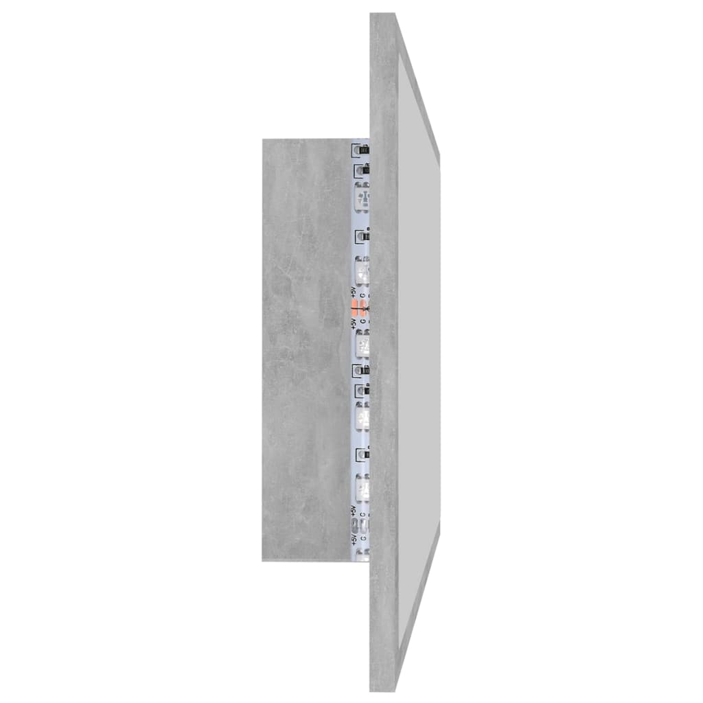 Specchio da Bagno LED Grigio Cemento 80x8,5x37 cm in Truciolato cod mxl 69325