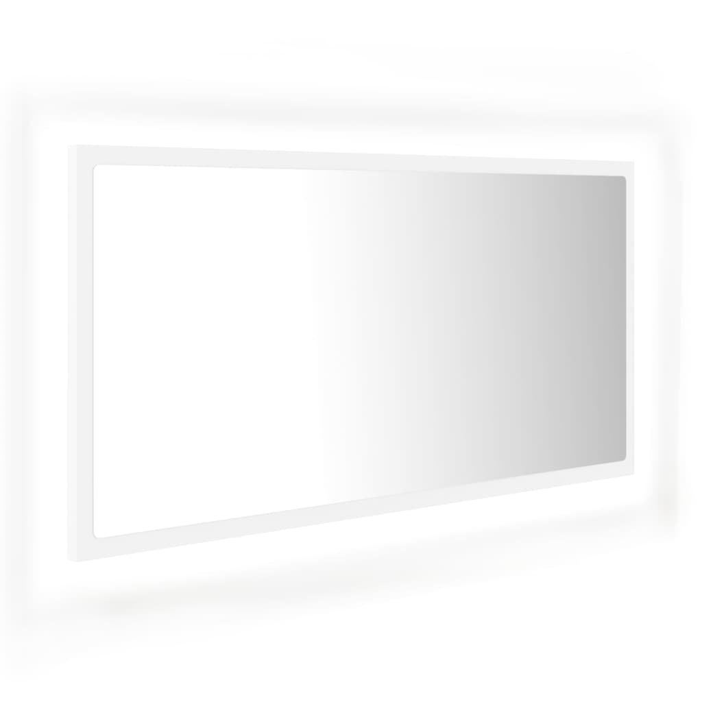 Specchio da Bagno con LED Bianco 90x8,5x37 cm in Acrilico cod mxl 78065