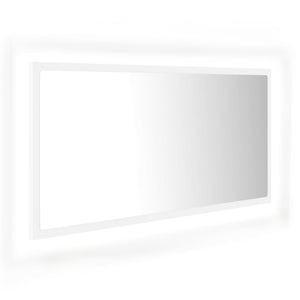 Specchio da Bagno con LED Bianco 90x8,5x37 cm in Acrilico cod mxl 78065