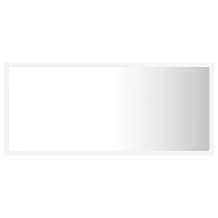Specchio da Bagno con LED-Specchio per Bagno Bianco 90x8,5x37 cm in Acrilico