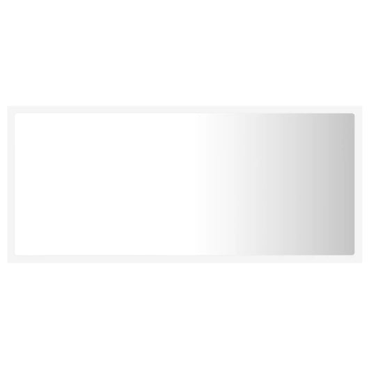Specchio da bagno a LED 90 x 8,5 x 37 cm acrilico bianco 02_0006983