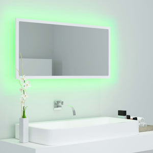 Specchio da Bagno con LED Bianco 90x8,5x37 cm in Acrilico 804932
