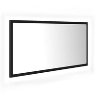 Specchio da Bagno a LED Nero 90x8,5x37 cm in Acrilico 804933