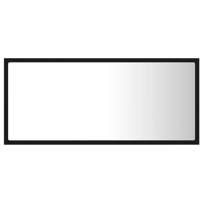Specchio da Bagno a LED Nero 90x8,5x37 cm in Acrilico 804933