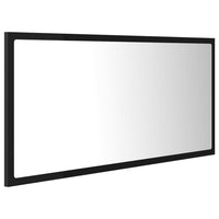 Specchio da Bagno a LED Nero 90x8,5x37 cm in Acrilico 804933