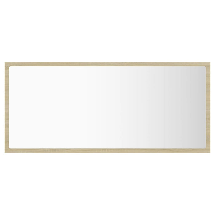 Specchio da bagno a LED 90 x 8,5 x 37 cm rovere acrilico 02_0006964