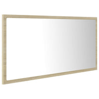 Specchio da Bagno LED Rovere Sonoma 90x8,5x37 cm in Truciolato cod mxl 64420
