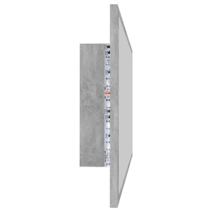 Specchio da Bagno a LED Grigio 90x8,5x37 cm in Acrilico 804936