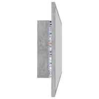 Specchio da Bagno a LED-Specchio per Bagno Grigio 90x8,5x37 cm in Acrilico