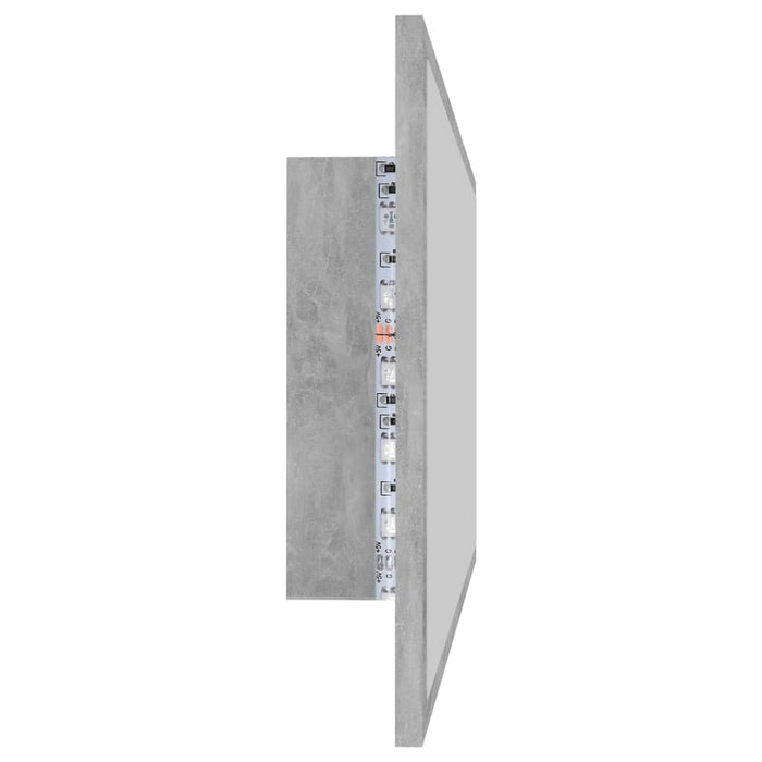 Specchio da bagno a LED 90 x 85 x 37 cm acrilico grigio 02_0006993