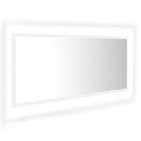 Specchio da bagno a LED 100 x 8,5 x 37 cm acrilico bianco 02_0006979