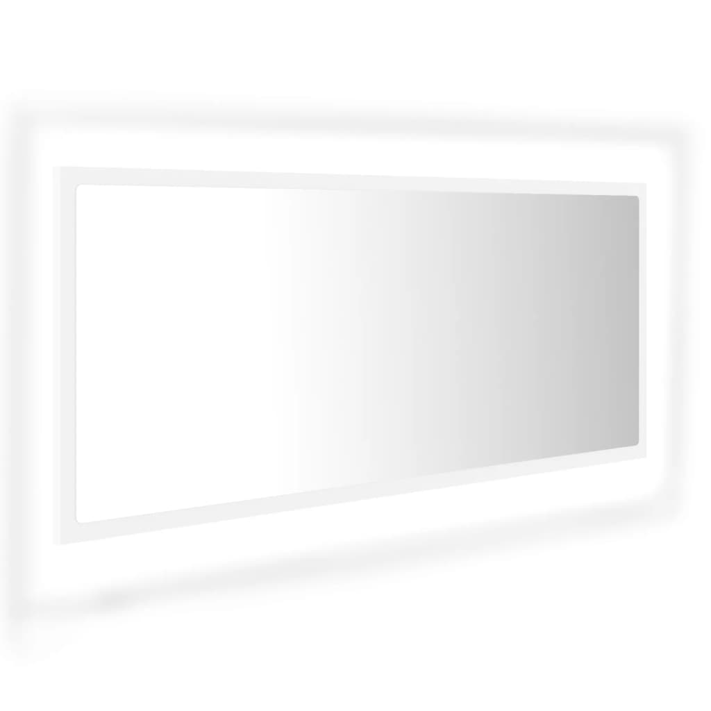 Specchio da Bagno con LED Bianco 100x8,5x37 cm in Acrilico 804940