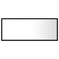 Specchio da Bagno a LED Nero 100x8,5x37 cm in Acrilico 804941