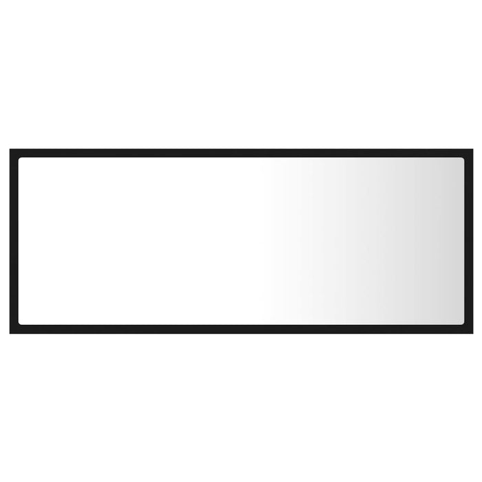 Specchio da Bagno a LED Nero 100x8,5x37 cm in Acrilico 804941