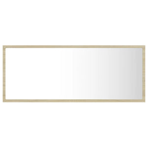 Specchio da Bagno LED Rovere Sonoma 100x8,5x37 cm in Acrilico 804943