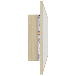 Specchio da Bagno LED Rovere Sonoma 100x8,5x37 cm in Acrilico 804943