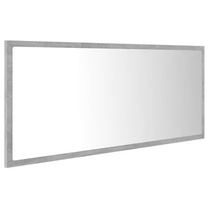 Specchio da Bagno a LED Grigio 100x8,5x37 cm in Acrilico 804944