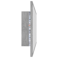 Specchio da Bagno a LED Grigio 100x8,5x37 cm in Acrilico 804944