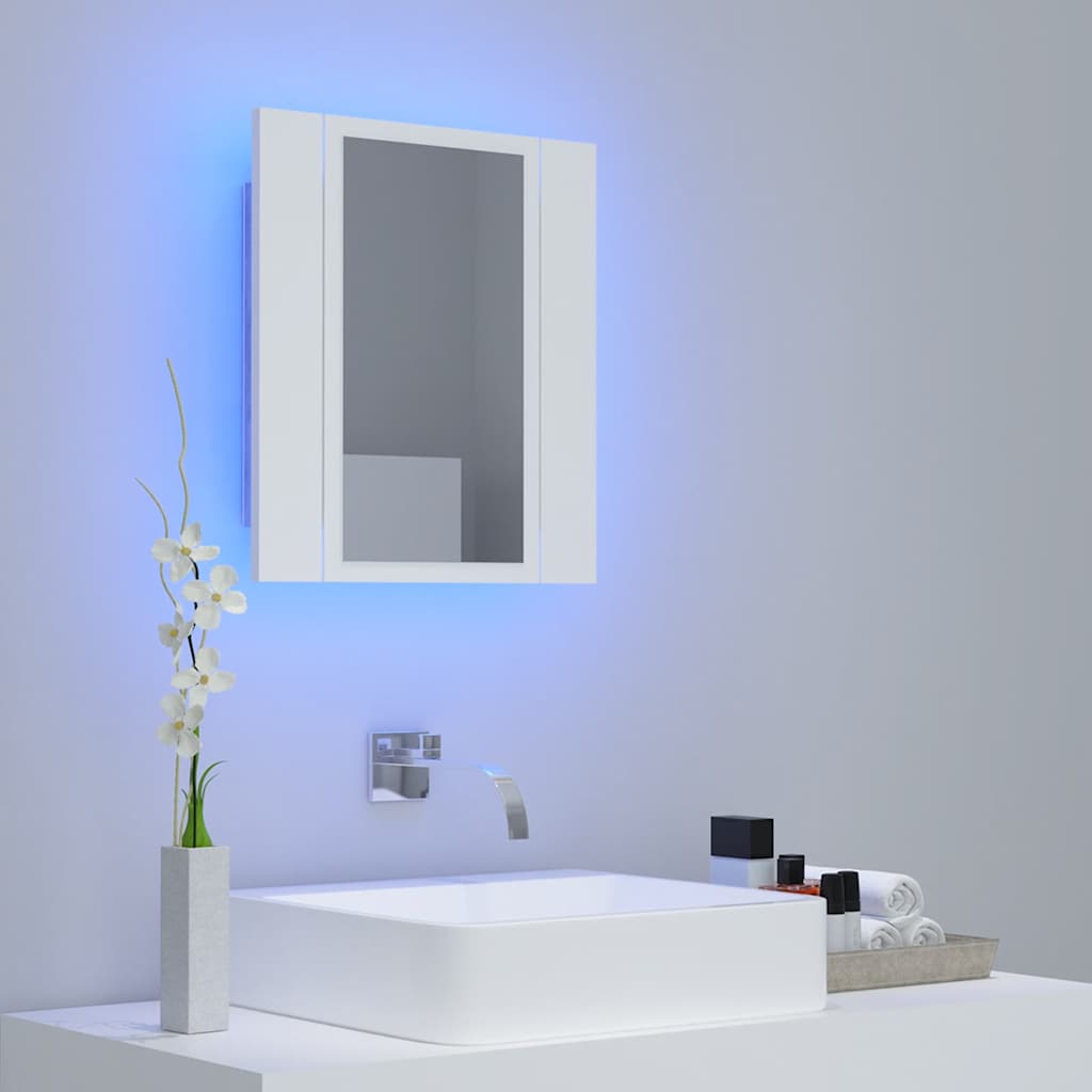 Specchio da Bagno con LED Bianco 40x12x45 cm in Acrilicocod mxl 121074