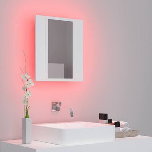 Specchio da Bagno con LED-Specchio per Bagno Bianco 40x12x45 cm in Acrilico
