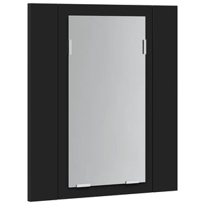 Armadietto a Specchio con Luci LED Nero 40x12x45 cm in Acrilico 804949