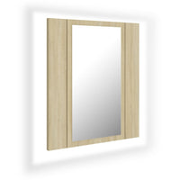 Specchio mobile da bagno a LED 40 x 12 x 45 acrilico beige 02_0006746