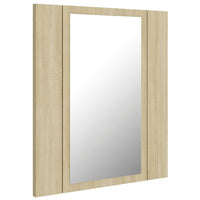 Specchio mobile da bagno a LED 40 x 12 x 45 acrilico beige 02_0006746