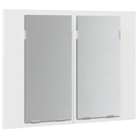 Armadietto a Specchio con Luci LED-Mobiletto a specchio Bianco 60x12x45 in Acrilico