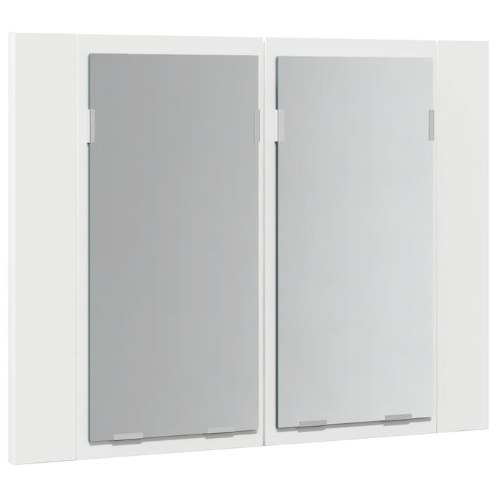 Armadietto a Specchio con Luci LED-Mobiletto a specchio Bianco 60x12x45 in Acrilico