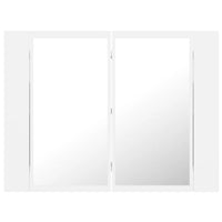 Mobile da bagno specchio LED 60 x 12 x 45 cm acrilico bianco 02_0006650