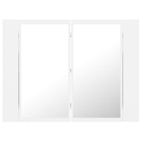 Armadietto a Specchio con Luci LED Bianco 60x12x45 in Acrilico