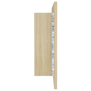 Armadietto a Specchio con Luci LED Rovere Sonoma in Acrilico 804975