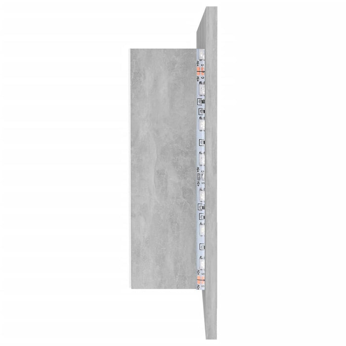 Mobile da bagno specchio LED 90 x 12 x 45 cm acrilico grigio 02_0006609