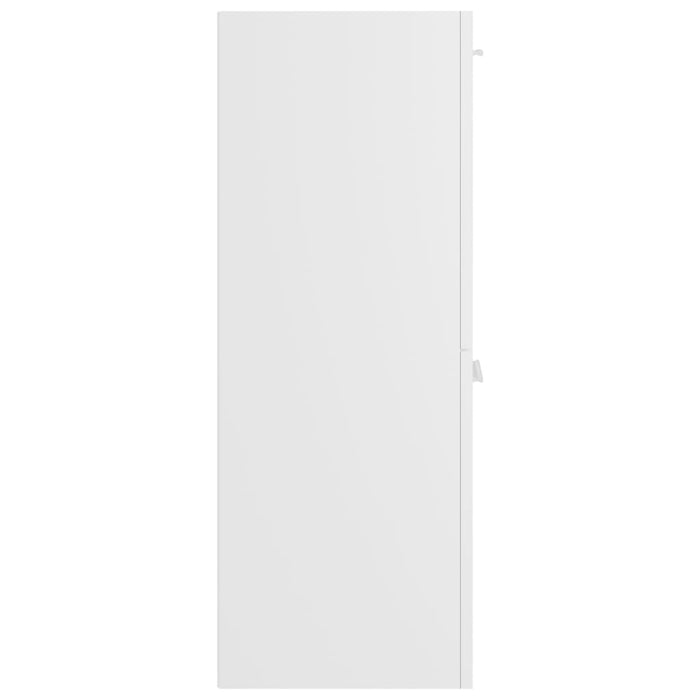Armadio da Bagno Bianco 30x30x80 cm in Legno Multistrato