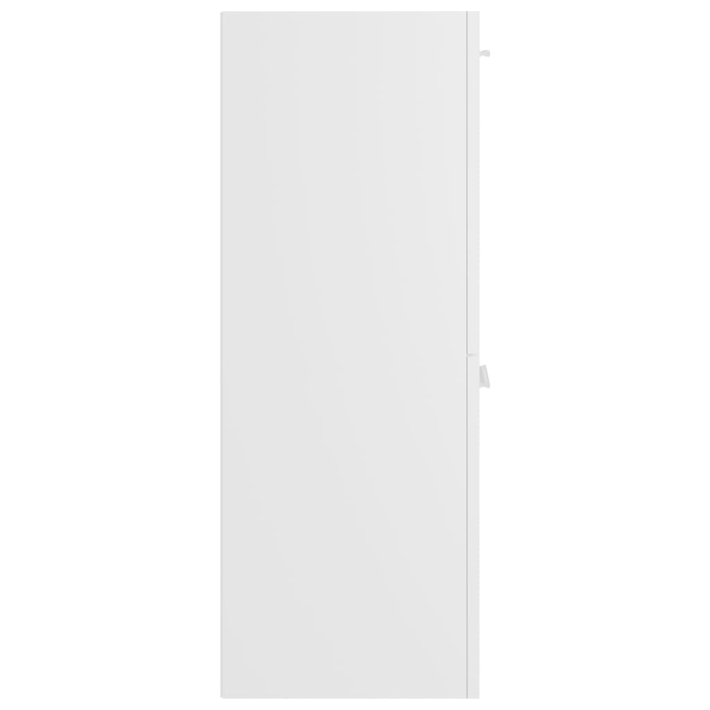 Armadio da Bagno Bianco 30x30x80 cm in Legno Multistrato 804988