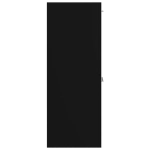 Armadio da Bagno Nero 30x30x80 cm in Truciolato cod mxl 14097