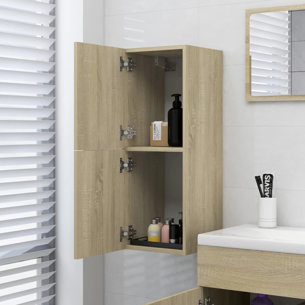 Mobile da Bagno Rovere Sonoma 30x30x80 cm Legno Multistrato 804991