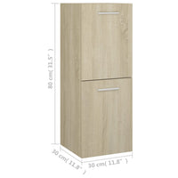Mobile da Bagno Rovere Sonoma 30x30x80 cm Legno Multistrato 804991