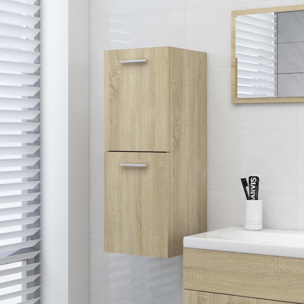 Mobile da Bagno Rovere Sonoma 30x30x80 cm Legno Multistrato 804991