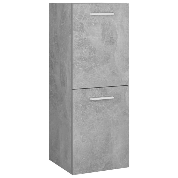 Mobile da Bagno Grigio Cemento 30x30x80 cm Legno Multistrato 804992