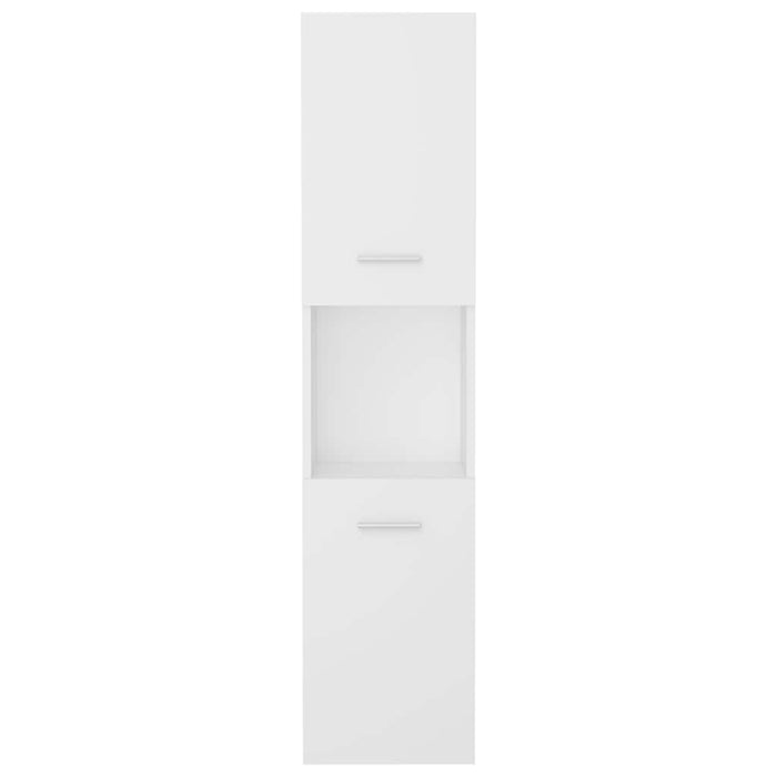 Mobile da Bagno Bianco 30x30x130 cm in Legno Multistrato 804997