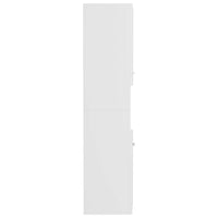 Mobile da Bagno Bianco 30x30x130 cm in Legno Multistrato 804997