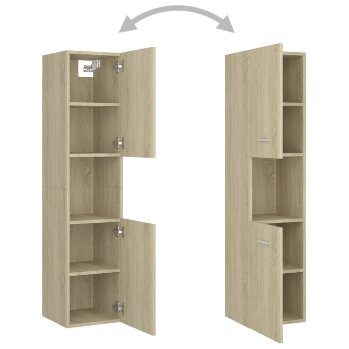 Mobile da Bagno Rovere Sonoma 30x30x130 cm in Legno Multistrato 805000