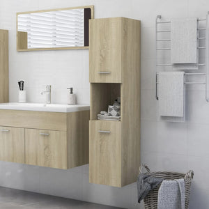 Mobile da Bagno Rovere Sonoma 30x30x130 cm in Legno Multistrato 805000
