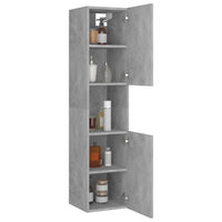 Mobile da Bagno Grigio Cemento 30x30x130 cm Legno Multistrato 805001