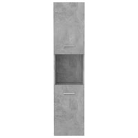 Mobile da Bagno Grigio Cemento 30x30x130 cm Legno Multistrato 805001