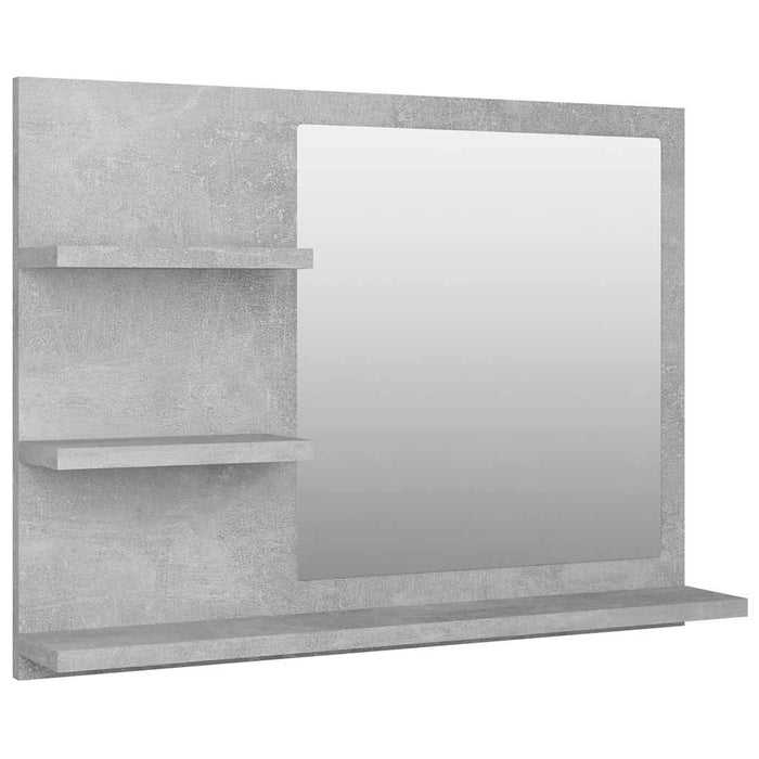 Specchio da bagno-Specchio decorativo Grigio Cemento 60x10,5x45 cm in Truciolato